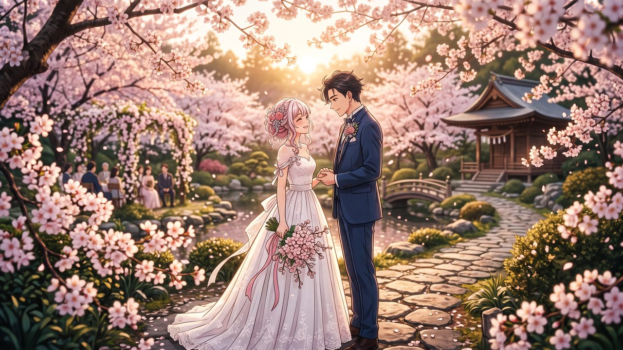 Editorial photograph representing: how to turn your wedding video into a cartoon or anime masterpiece