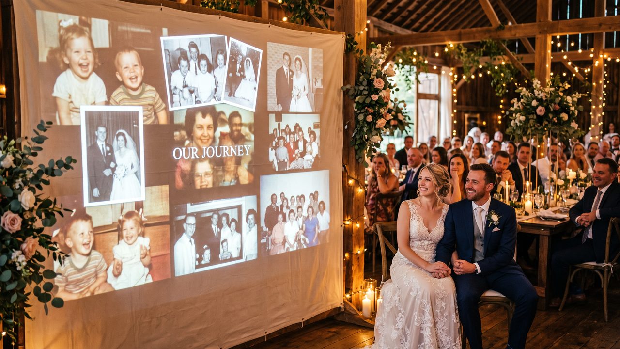 Editorial photograph representing: how to create a family tribute video for your wedding that honors every generation
