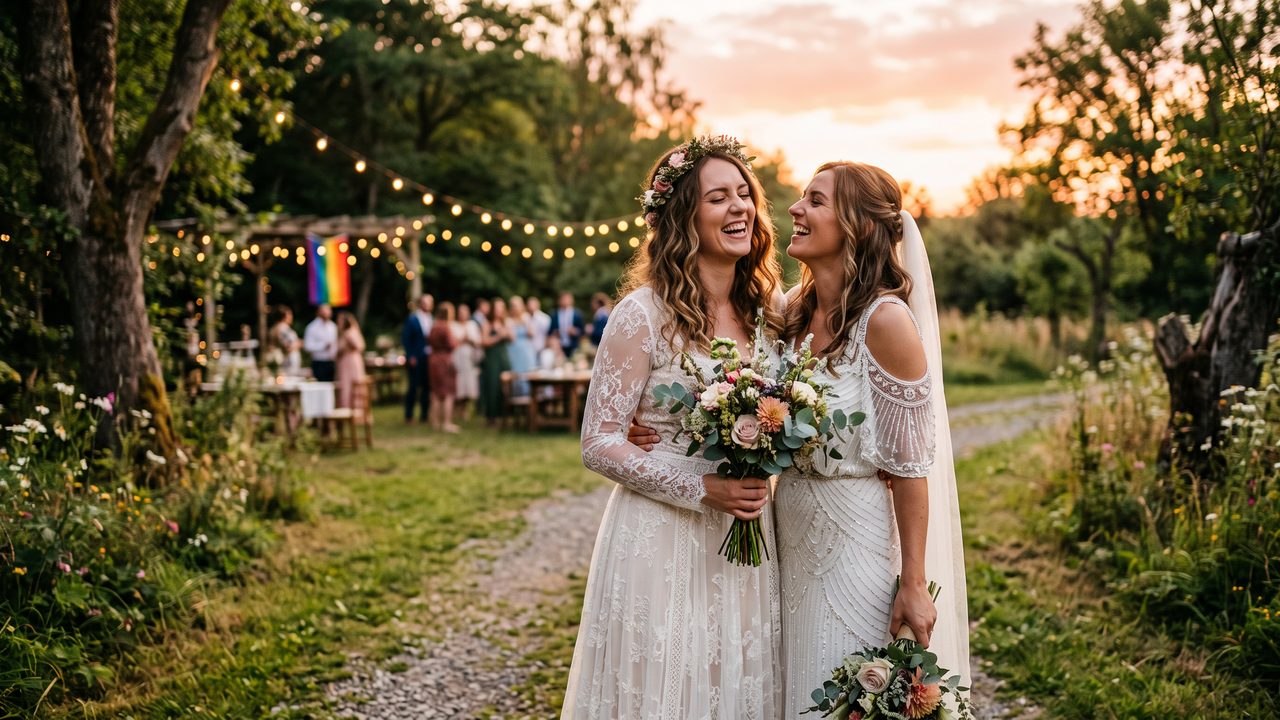 Editorial photograph representing: lgbtq+ wedding video ideas: celebrating love in every frame