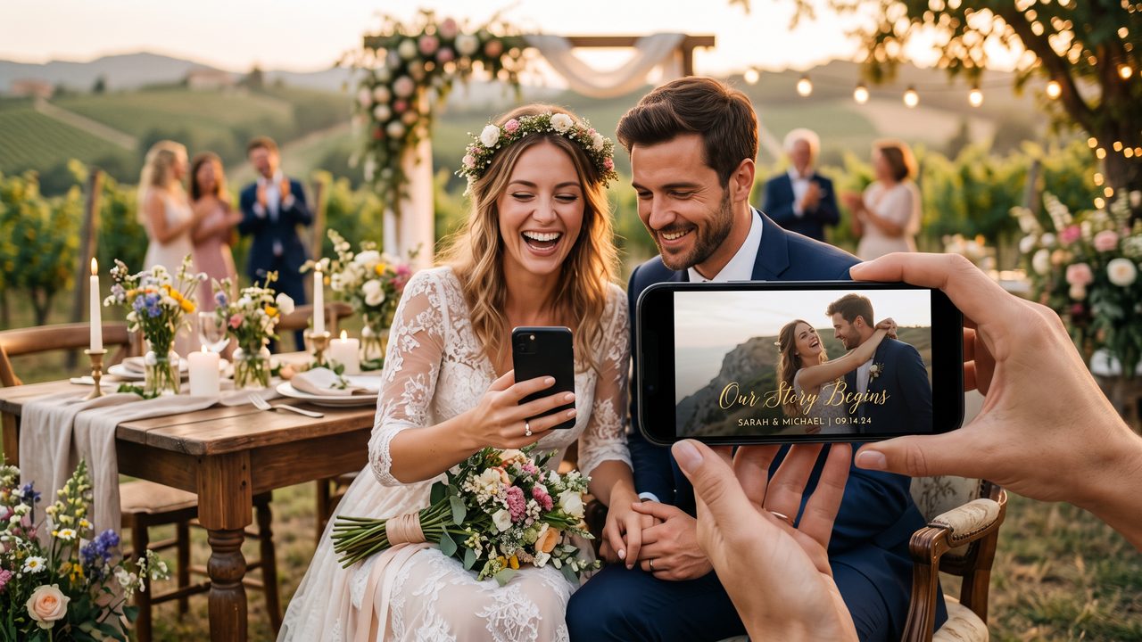 Editorial photograph representing: are video wedding invitations better than traditional? (2026 guide)