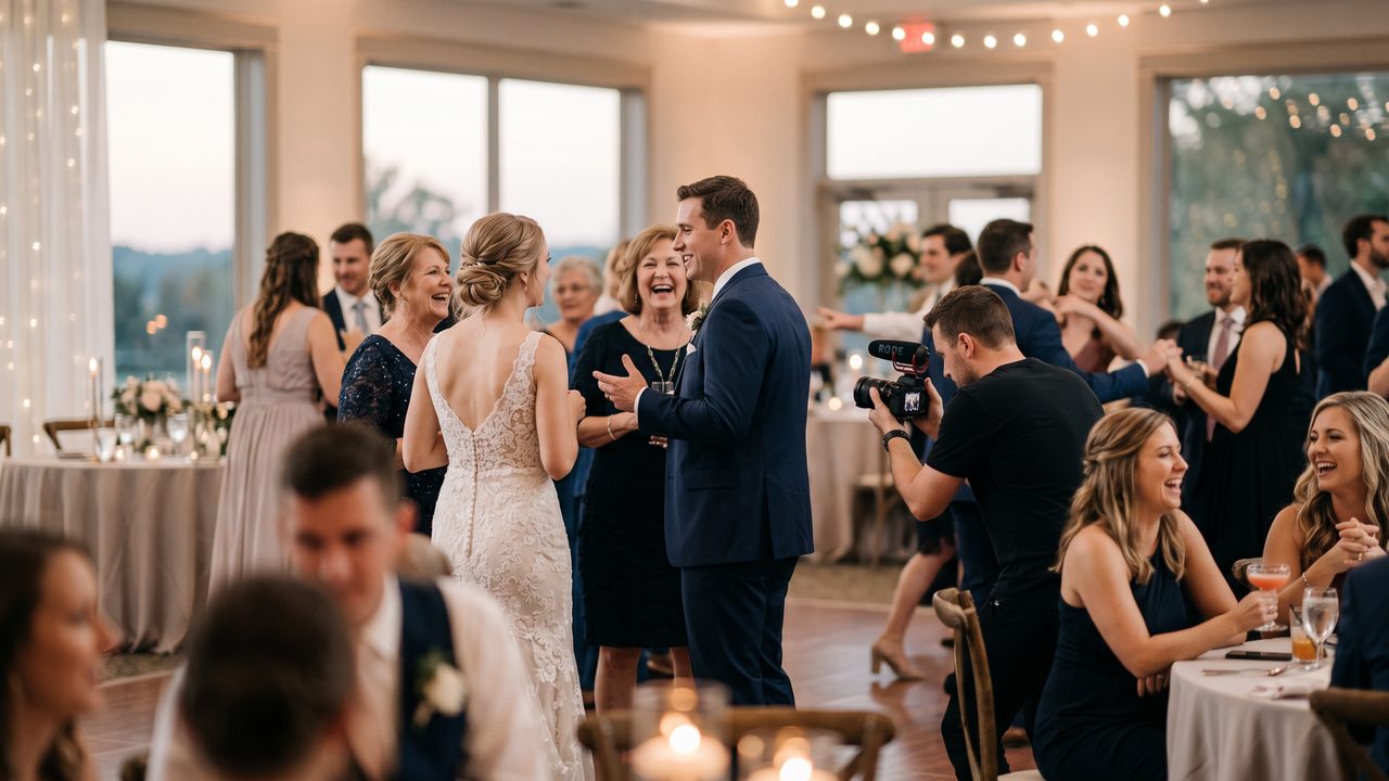Visual illustrating: 2. you'll miss most of your own wedding