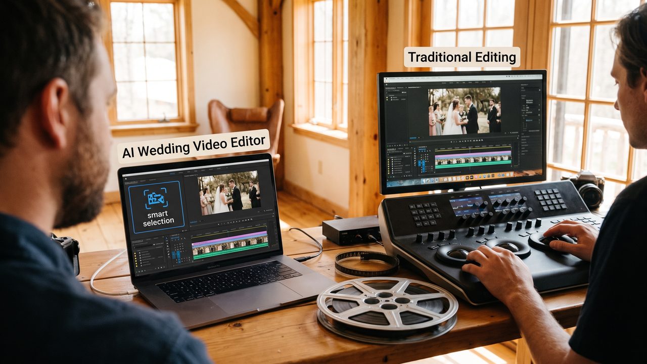 Visual illustrating: the traditional editing workflow