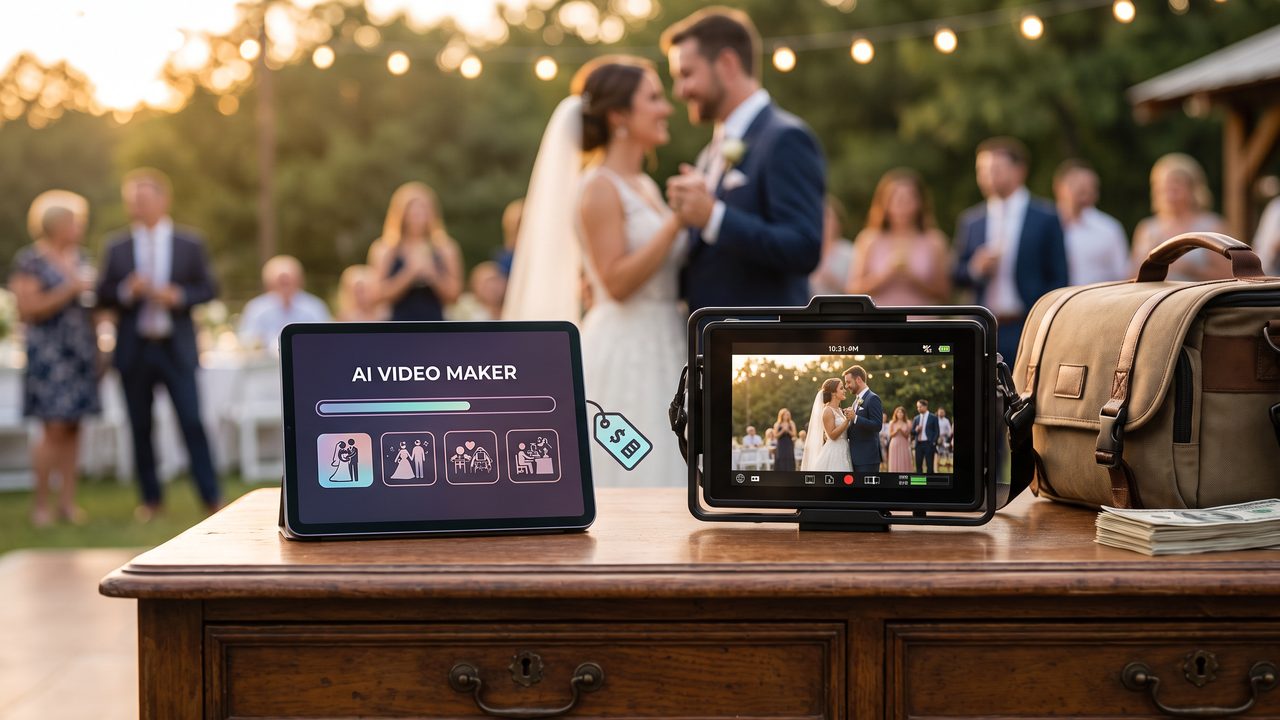 Visual illustrating: the traditional videographer: what you're paying for