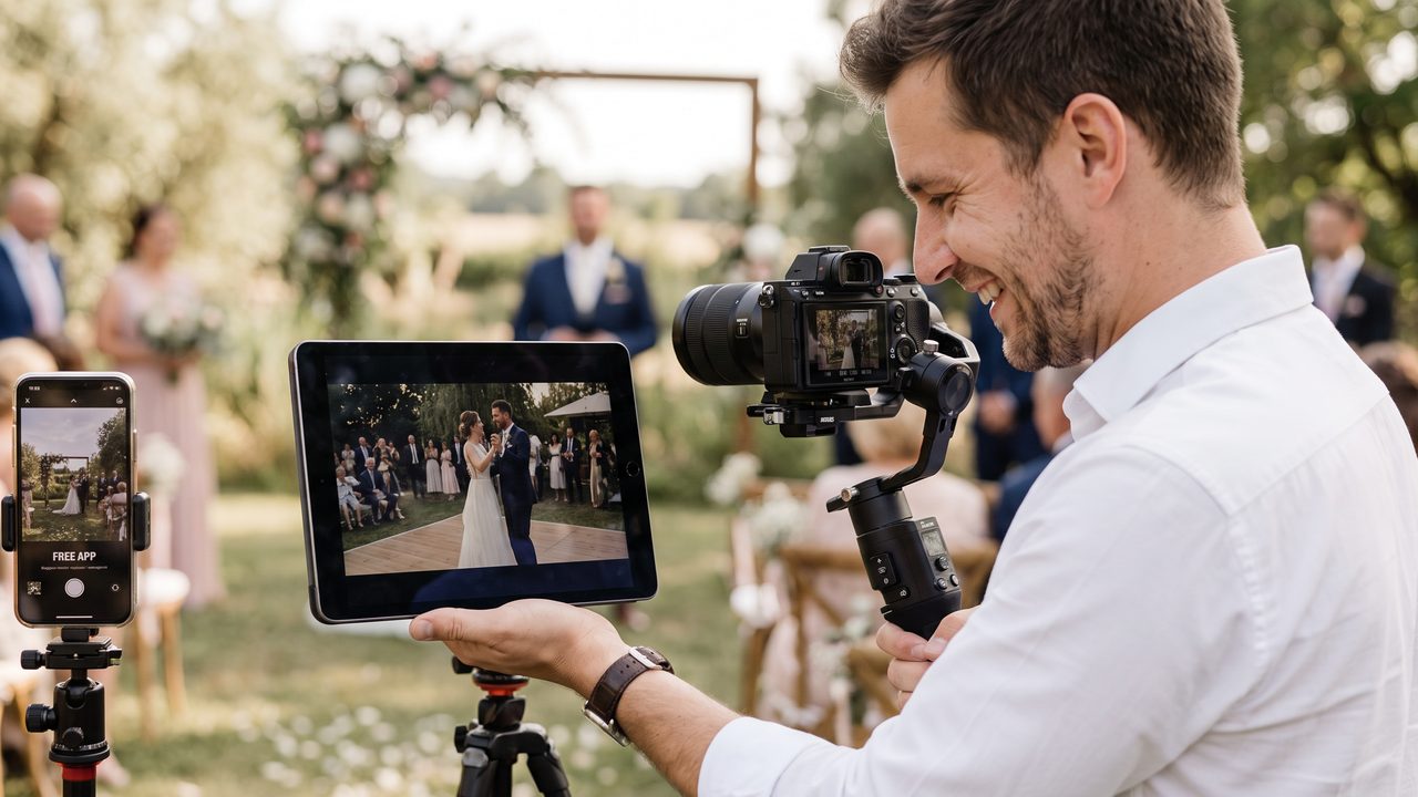 Visual illustrating: ai-powered free wedding video tools