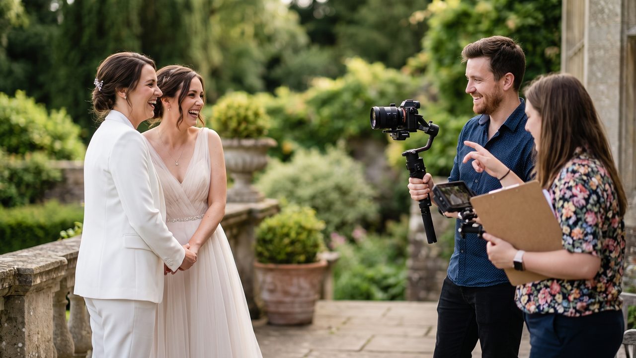 Visual illustrating: creative same-sex wedding video ideas
