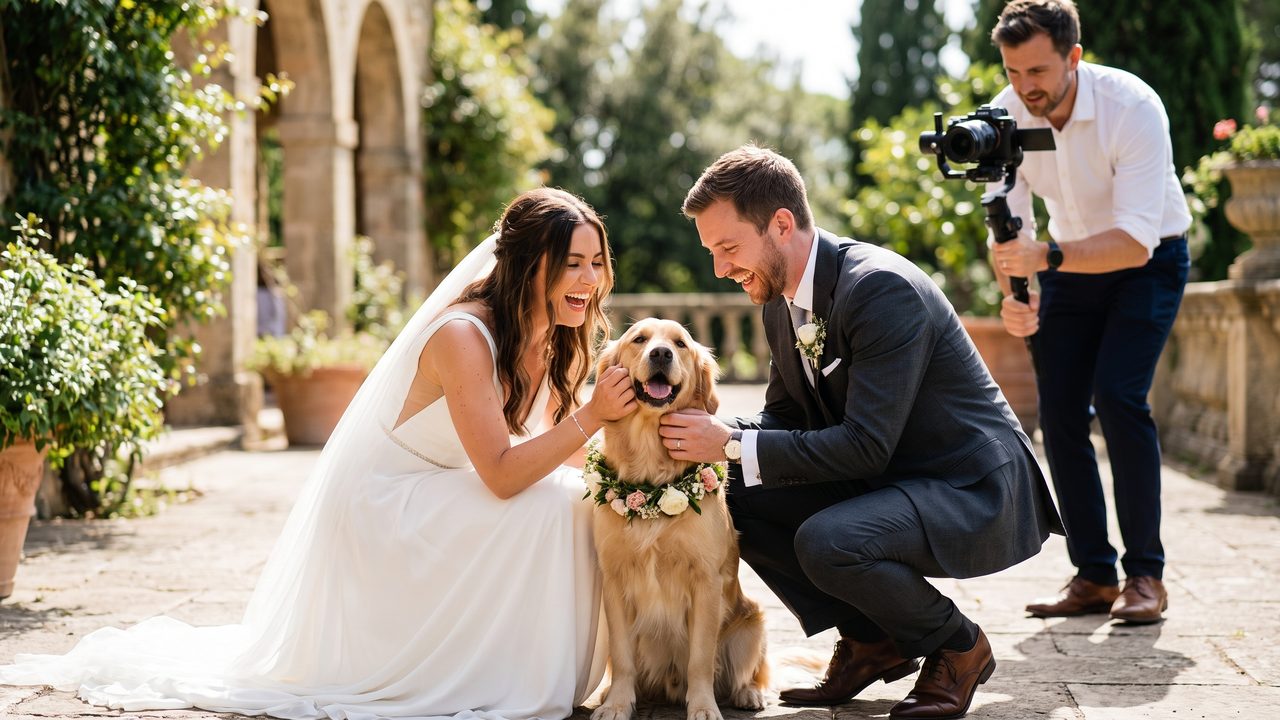 Visual illustrating: the rise of pet wedding content