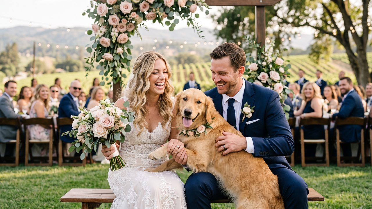Visual illustrating: the reality of pets at weddings