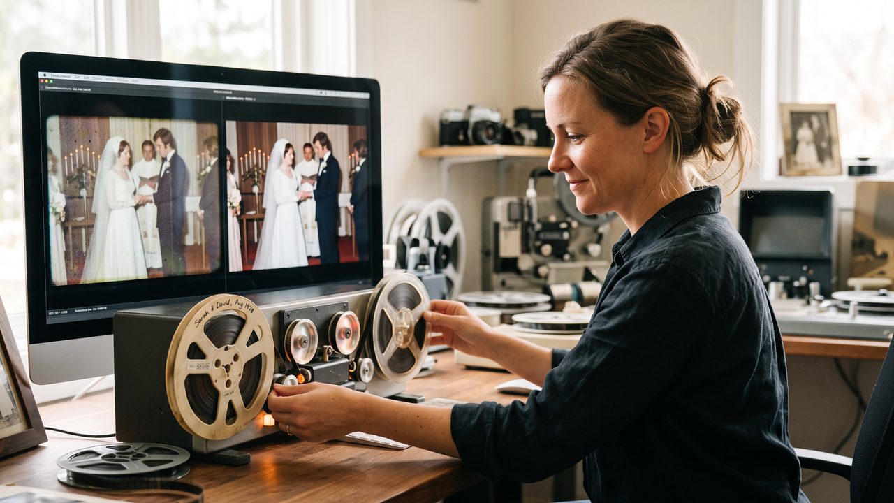 Visual illustrating: the problem with old wedding footage