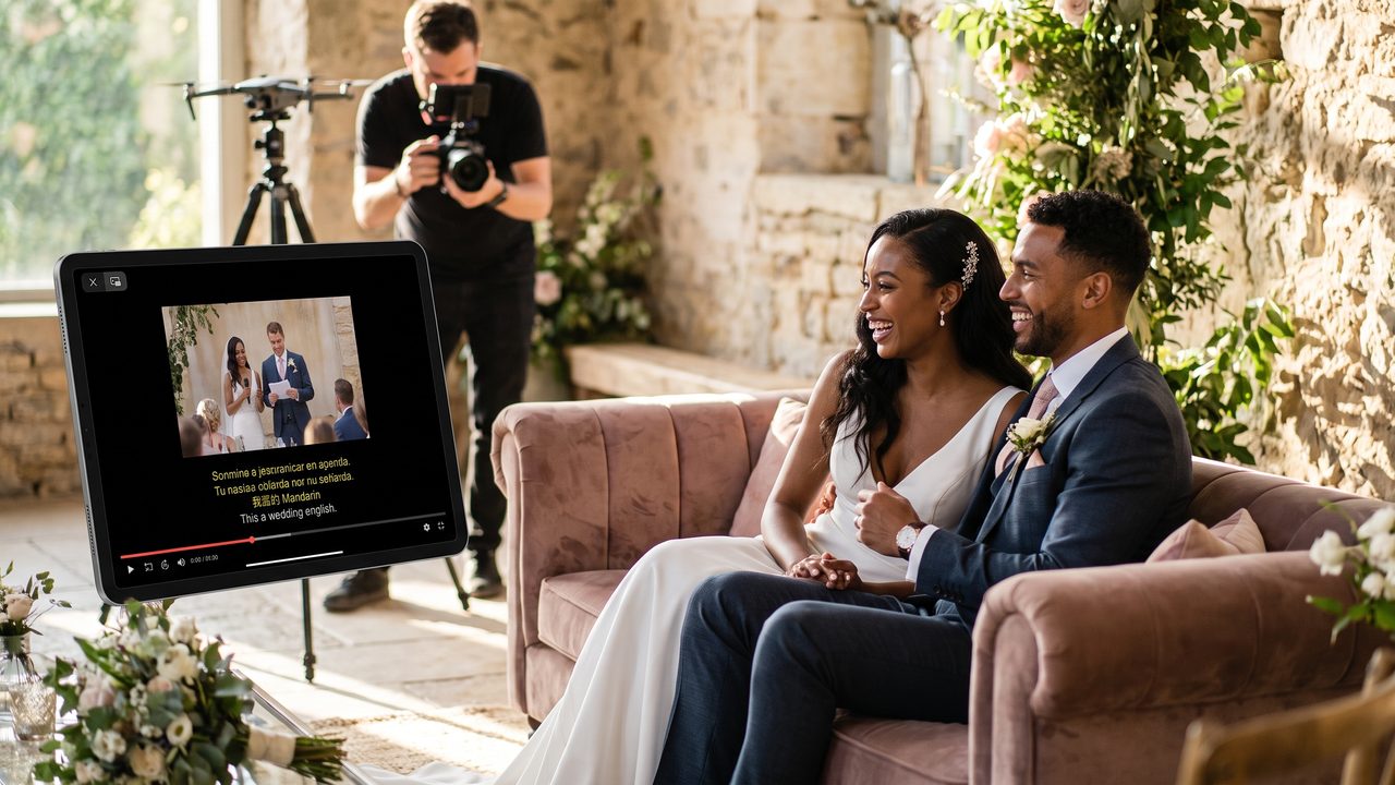 Visual illustrating: multilingual wedding videos are breaking barriers