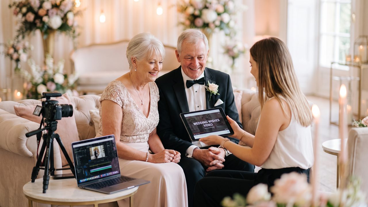 Visual illustrating: what is a wedding wishes video?