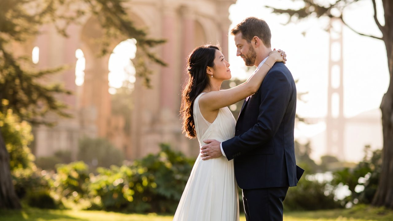 Visual illustrating: the couple: mei & thomas, san francisco, ca