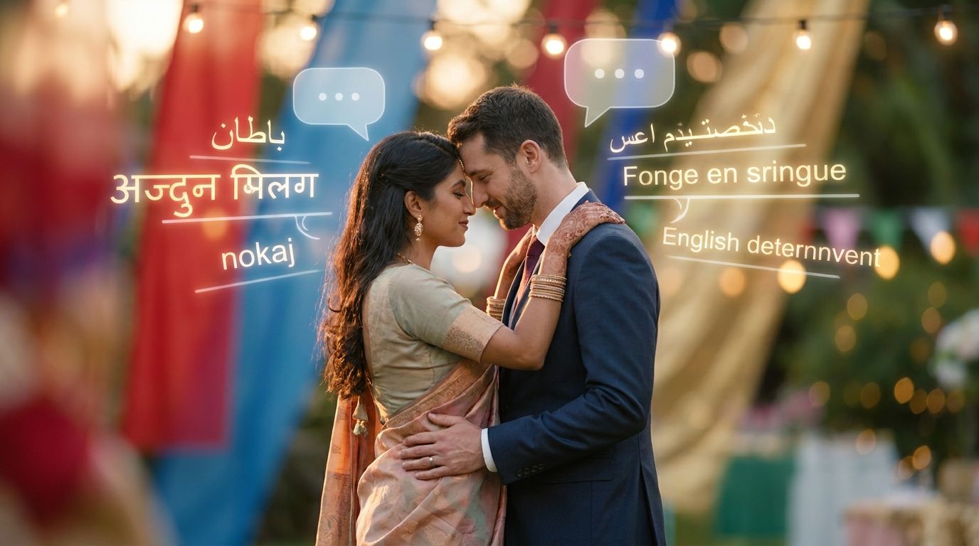 Wedding video with multiple language subtitles