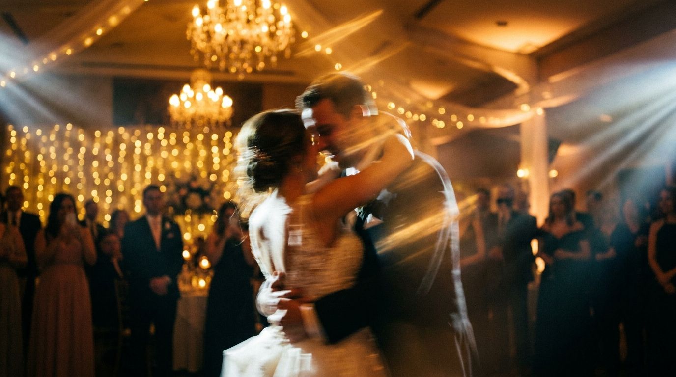 Wedding first dance in slow motion