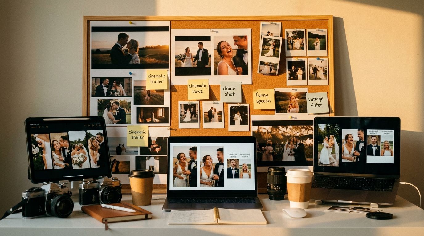 Wedding video creative ideas mood board