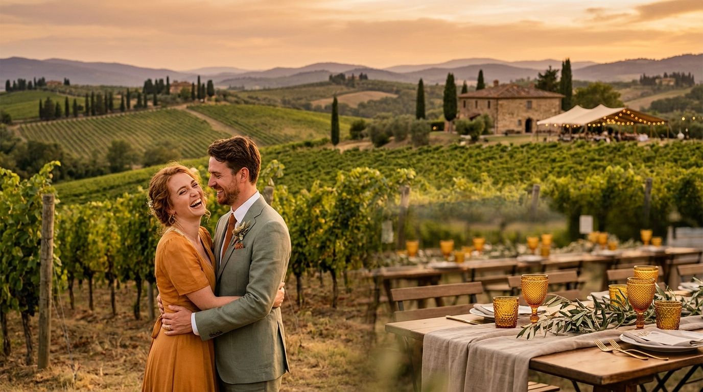 Destination vineyard style preset — Tuscan wedding