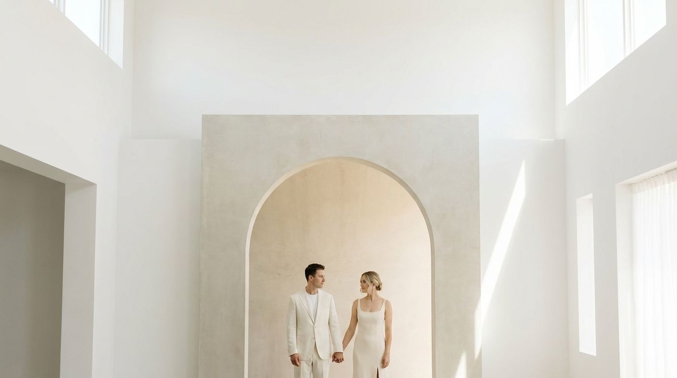 Modern minimal style preset — clean contemporary wedding