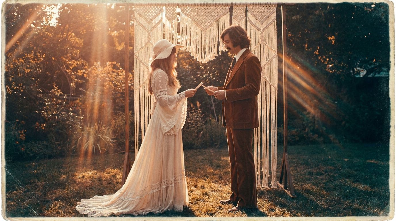 Vintage retro style preset — 1970s film look wedding