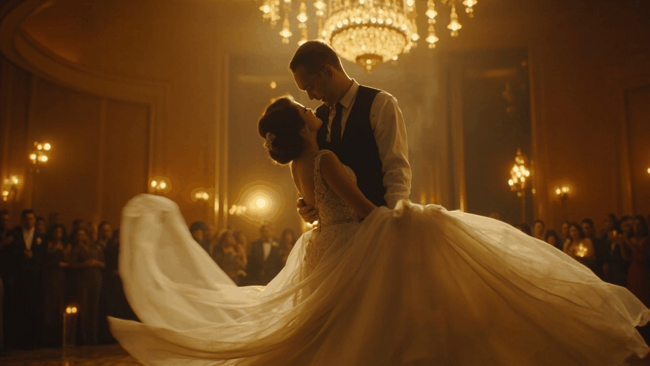 AI slow motion wedding video